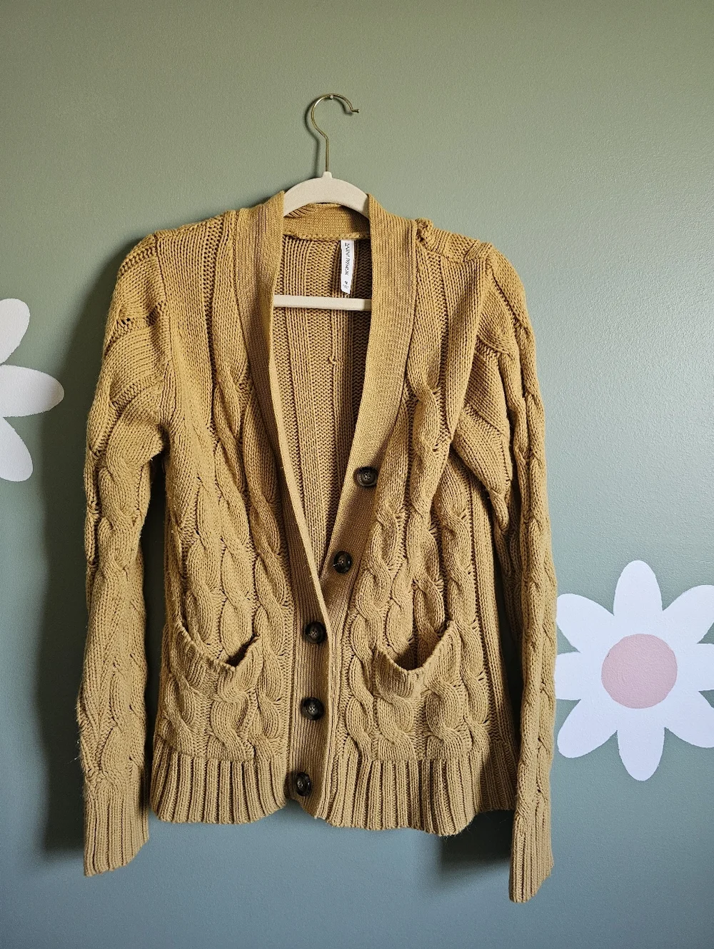 Zenana Cable Knit Button-Front Women's Sweater Cardigan - Picture 1 of 6
